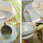 Queso casero con 1 litro de leche, medio limón y 1 yogur