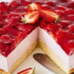 Tarta de queso ultra cremosa de fresa sin hornear