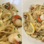 Pasta Alfredo con Camarones