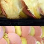 Mozzarella cervelas gratinada de patata