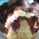 Muffins de olas del Danubio con pudín