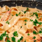 PASTA CON CAMARONES