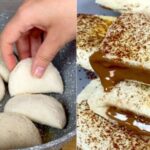 DUMPIES DE PAN RELLENOS DE CHOCOLATE 😋Ingredientes:Pan de moldechocolatecacao en polvomantequillaPreparación: