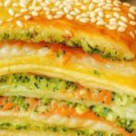 Hojaldres crujientes de brócoli y salmón
