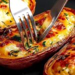 Barquitos de patata rellenos de abeja molida