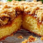 Pastel de migas con mermelada rápido de 30 minutos